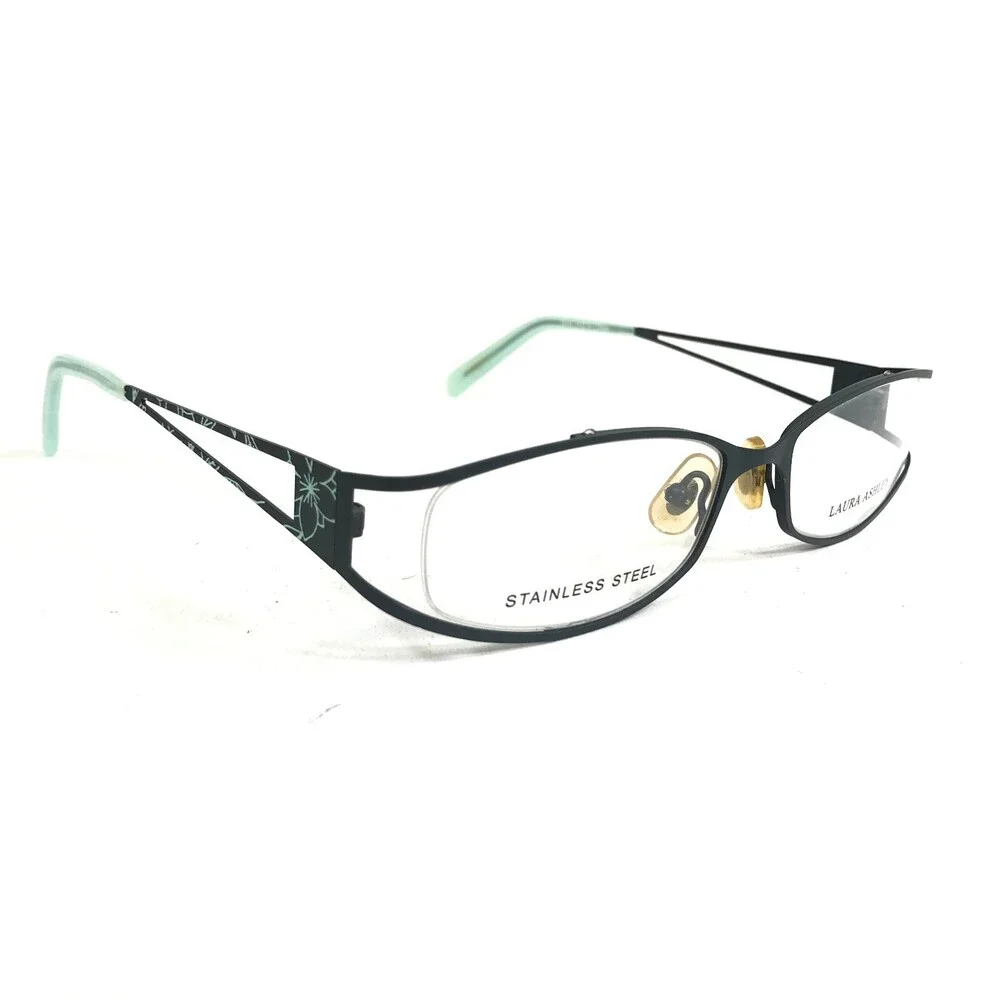 Laura Ashley Eyeglasses Frames Dove Addison Blue Floral Semi Rim 54-18-135